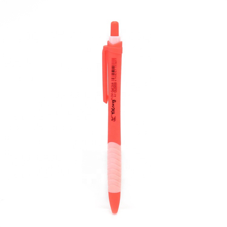 Promotional semi-gel pens, school and office ballpoint pens, high-quality silicone pen barrels, new design of medium oil pens and stationery Specification image