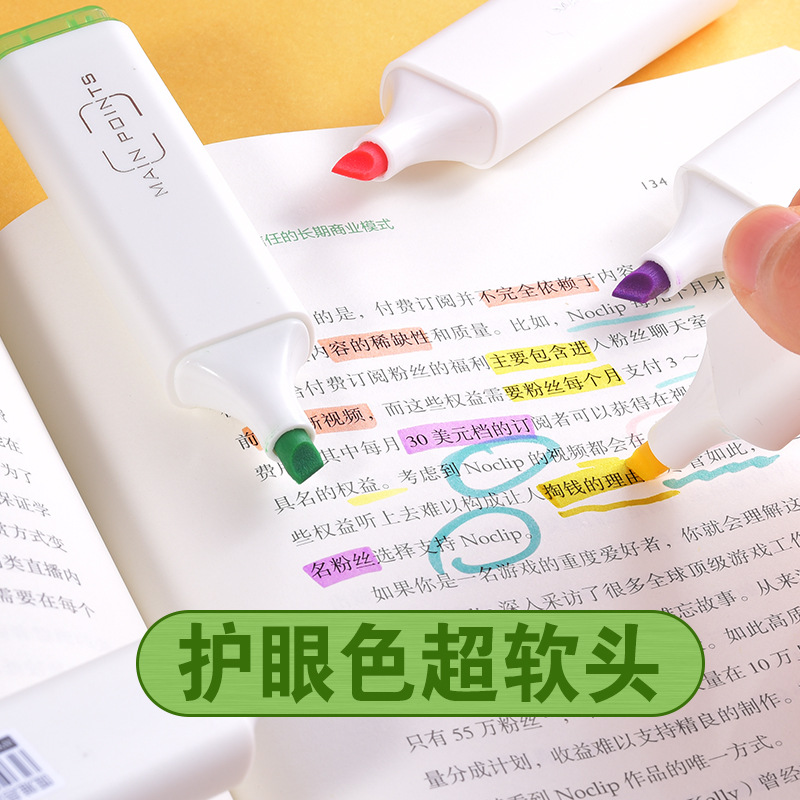 Manufacturer's genuine supply of flat highlighters with bright colors, slanted highlighters 006, Weiya Hui Highlighters wholesale Specification drawing