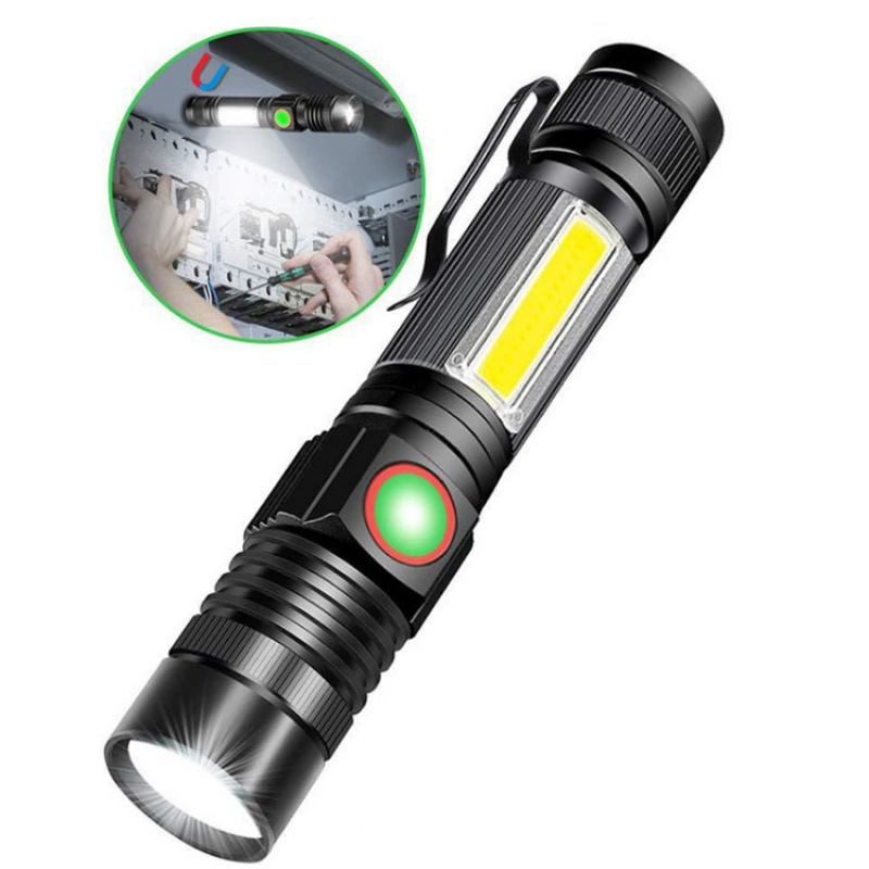 New P50+Cob High-Intensity Flashlight Usb Charging T6 Magnet Outdoor Multi-Functional Led Flashlight Cob Work Light details Picture