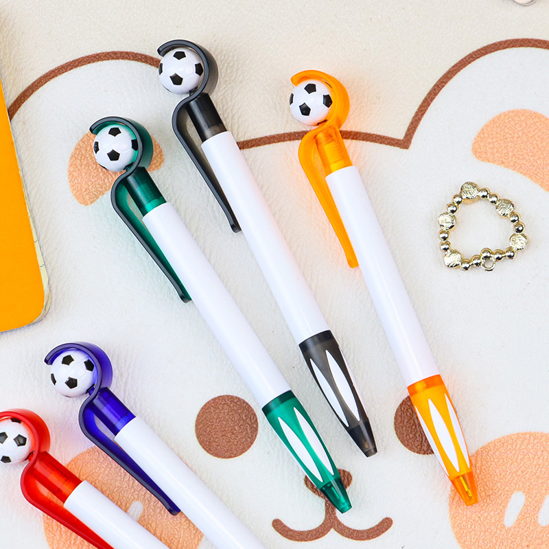 Creative Rotating football press Ballpoint Pen 1.0 Black student water pen Smooth Oil Pen Office Signature pen Specification drawing