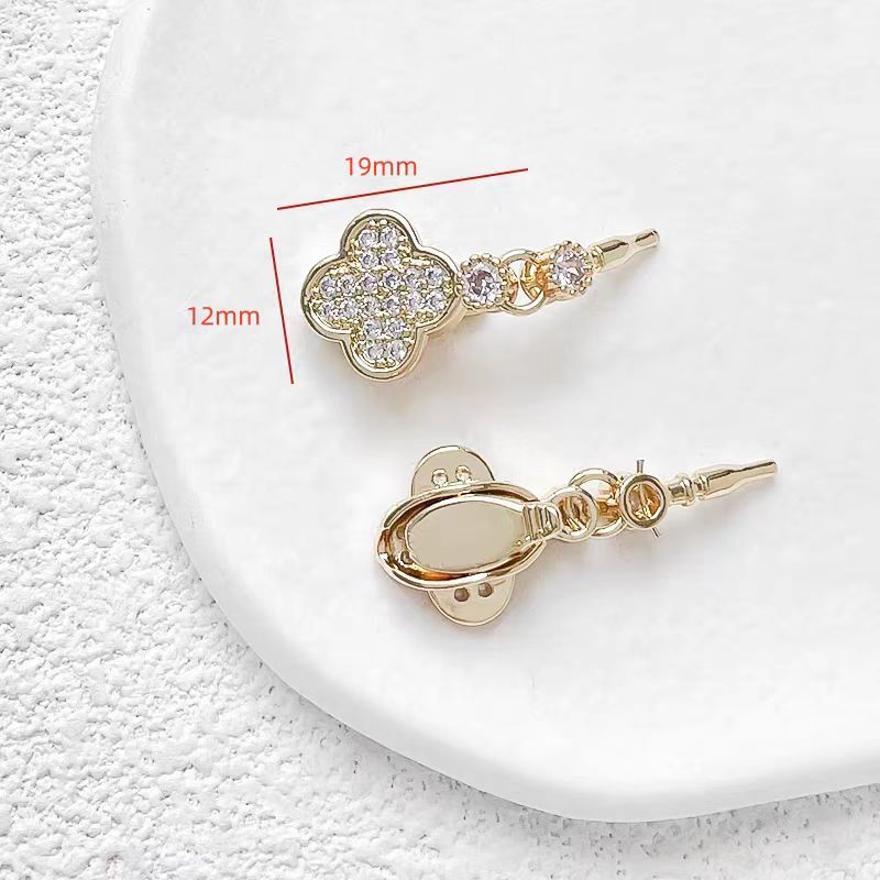 Pearl necklace ingot clasp tulip plated 18kdiy jewelry necklace clasp, fashionable and creative pearl metal clasp details Picture