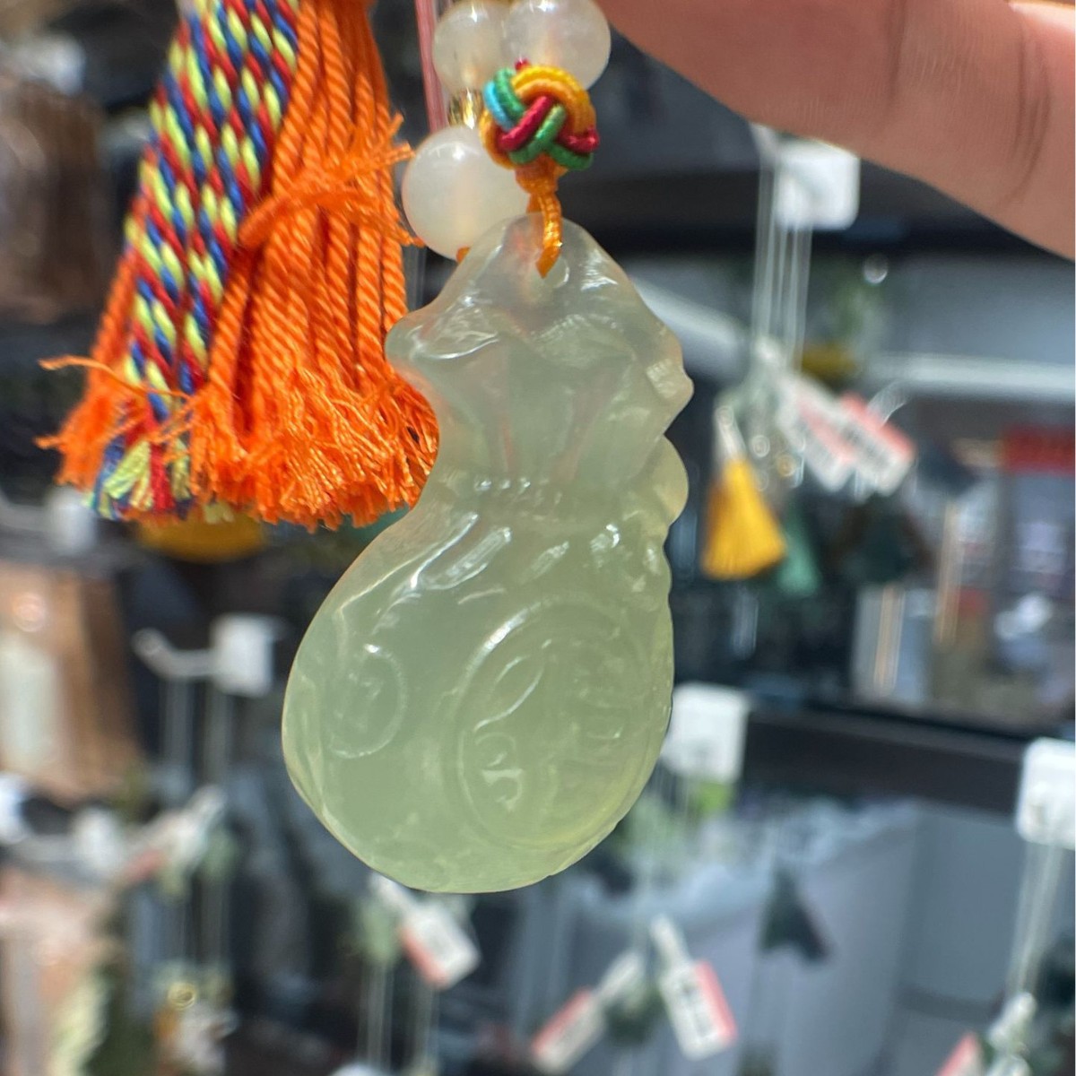 Live streaming natural xiujade jade bolsas de dinero color espiga nafo paquete de significado decorativo colgante de vehículo regalos al por mayor
