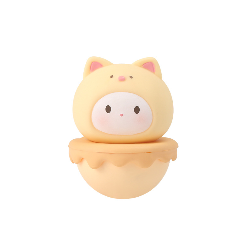Cute pet untoppleable resin figurines, adorable desktop resin figurines, office decorations, plush figurines wholesale Item Picture