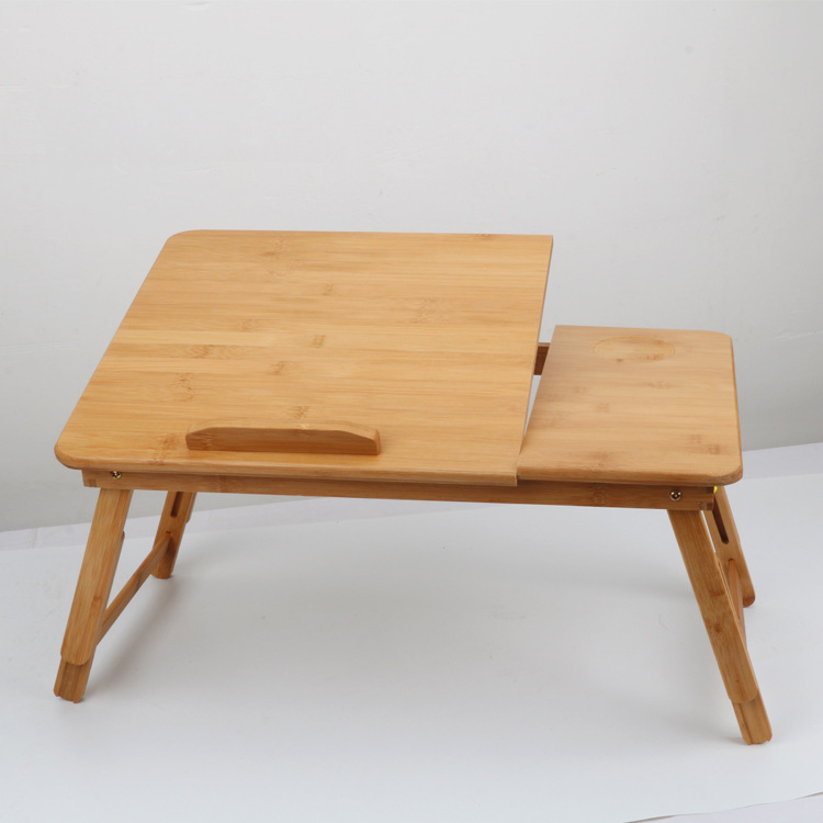 samexi bamboo folding bed desk, lazy computer desk, tablet, student dormitory study bed small table details Picture