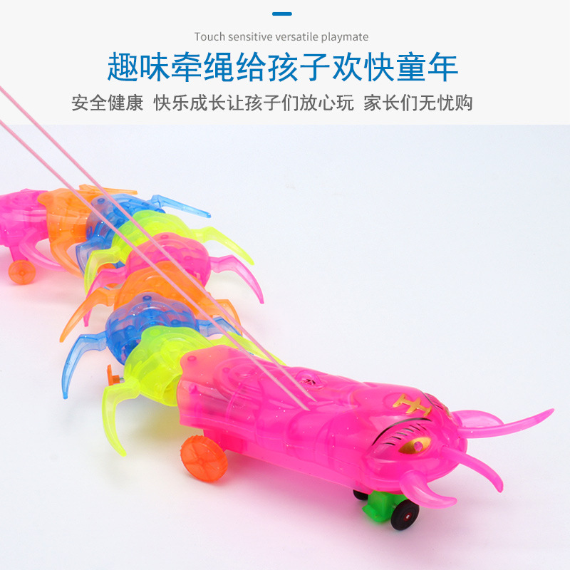 Electric rope centipede, large music universal luminous centipede, 2019 new model, popular toy wholesale at street stalls details Picture