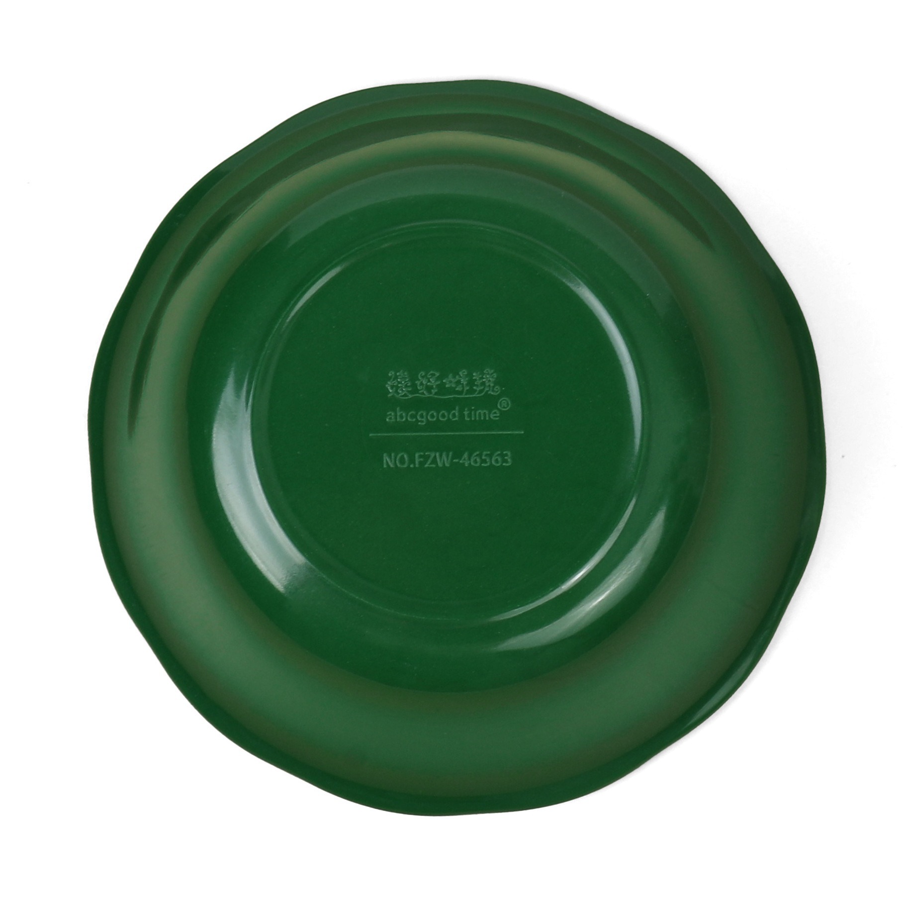 Wholesale of melamine tableware, dark green imitation porcelain, high-end round plates, flat plates, plastic plates, vegetable plates and round plates for foreign trade Item Picture