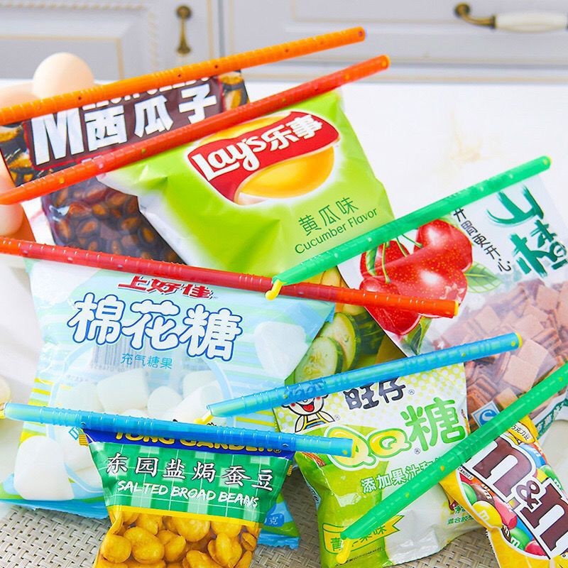 厂家批发茶叶防潮密封条封口条塑料食品保鲜袋封口夹子零食密封棒