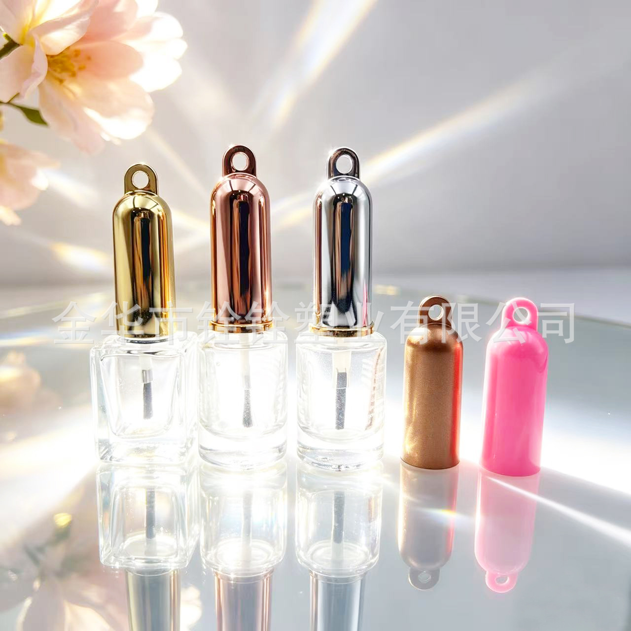 N359 nail polish cap Double Cap with hook, new nail polish cap with inner cap 13/15 diameter nail polish lip gloss cap details Picture
