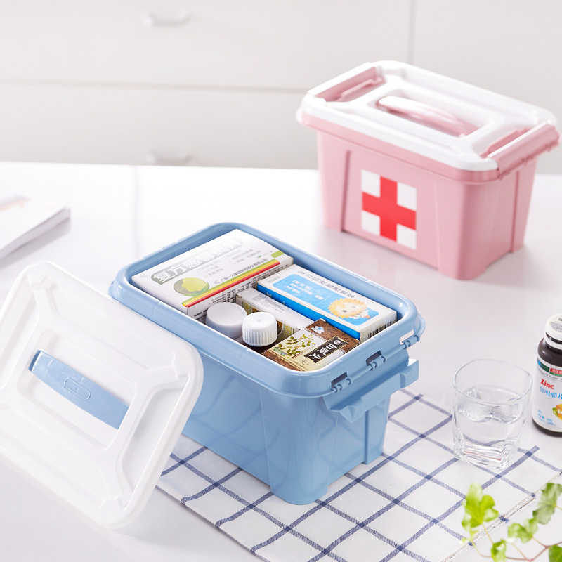 Large household medicine box, multi-layer medicine storage box, first aid box, small family medicine box for children, health care box details Picture