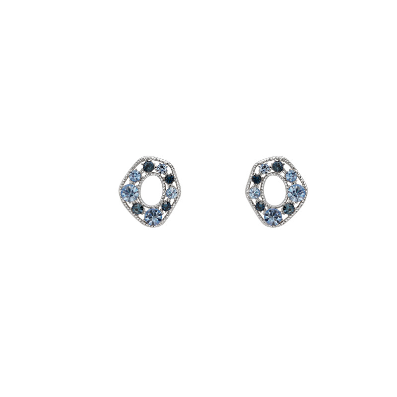 Exquisite, niche, elegant and high-end, cold style earrings for women, petite, simple and fashionable, irregular row diamond stud earrings Item Picture
