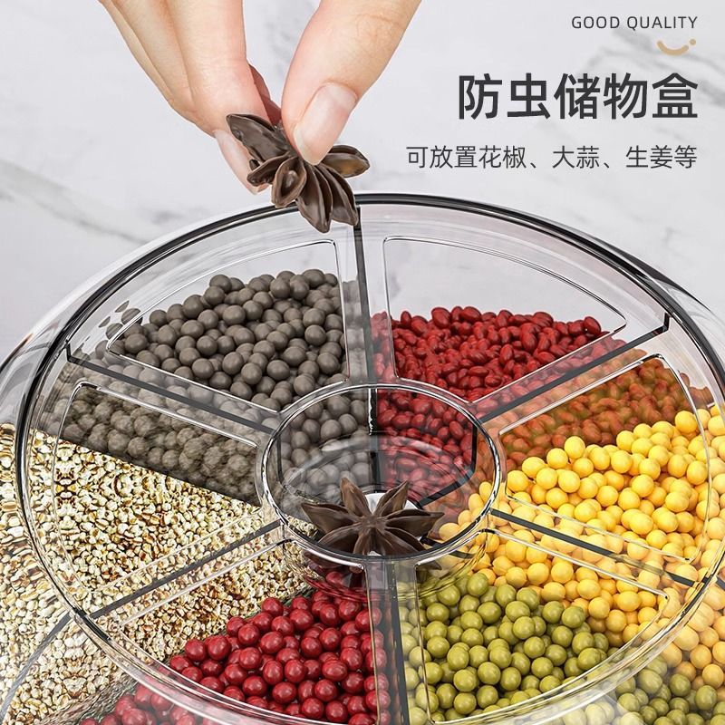 Household sealed cans for grains and cereals, insect-proof and moisture-proof rice jars, food-grade storage containers, and storage boxes Application Scenario
