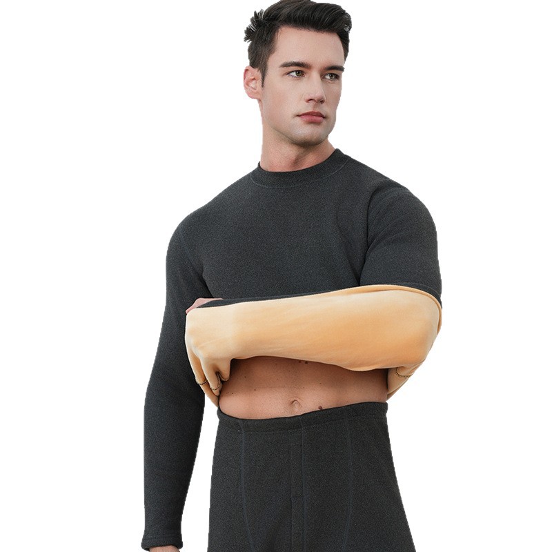 保暖衣/保暖内衣/运动服/发热衣男士长袖时尚/打底衫女长袖白底实物图