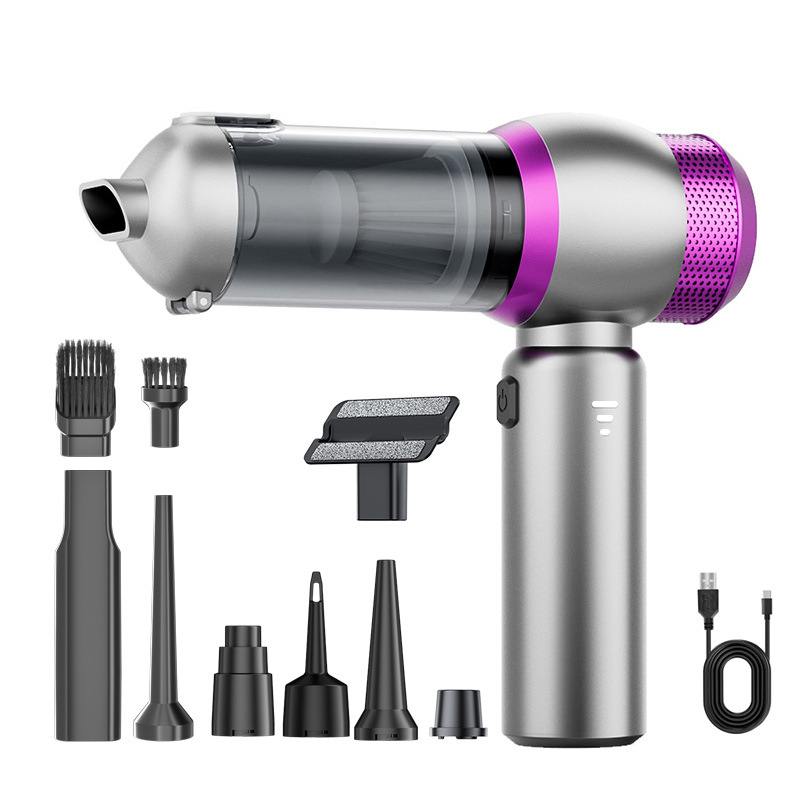 Cross-border car vacuum cleaner, dual-purpose for suction and blowing, wireless, super strong suction power, handheld, high-power charging dust blower Item Picture