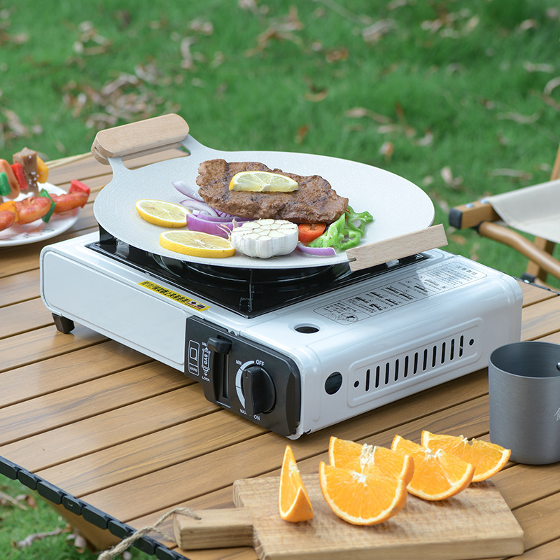 Gas stove, barbecue and hot pot integrated boiler, picnic stove, outdoor card magnetic stove, camping gas stove, energy-saving explosion-proof stove details Picture