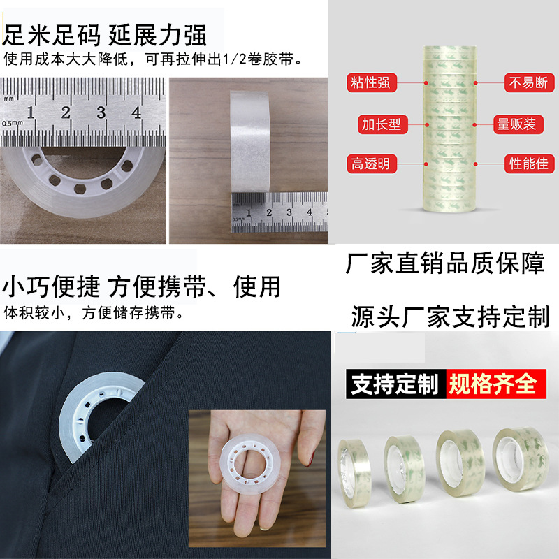 Wholesale small adhesive tape, 1.2/1.8/2.4cm wide, student sealing flower shop bouquet packaging material, diy transparent tape, high adhesion for floral art details Picture