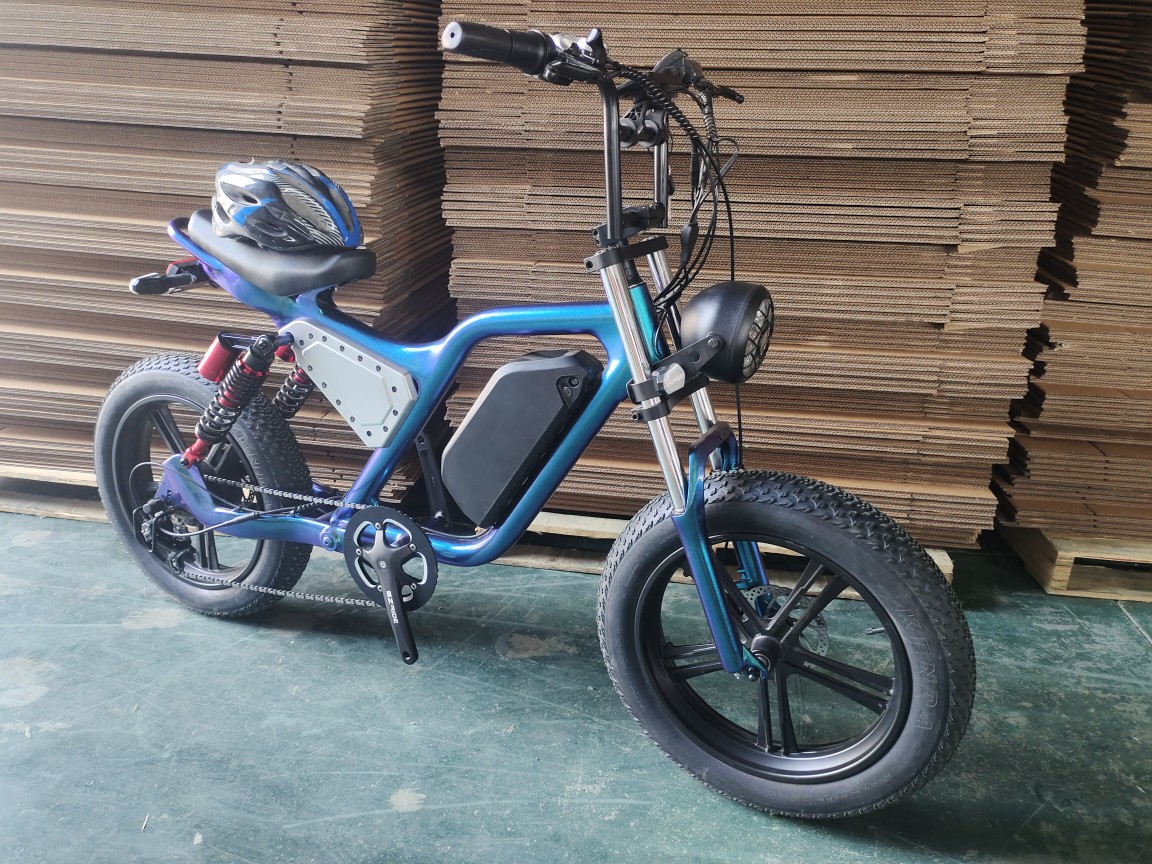 20-inch lithium battery-powered mountain biking, adult variable speed, male and female student off-road electric racing bike riding Item Picture