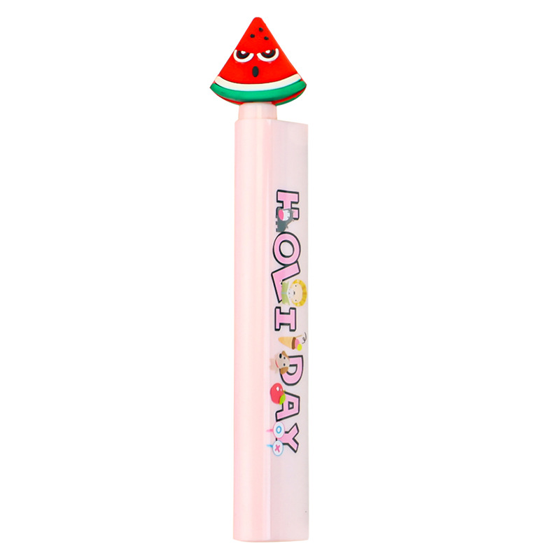 Creative ruler gel pen, high appearance level, fruit series ruler pen, clear scale, black signature pen and gel pen on the ruler body Item Picture
