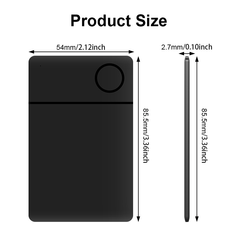 Airtag Plastic Card Smart Anti-Loss Device, Wireless Charging Findmy Tracker, Compatible With Apple Find App Application Scenario