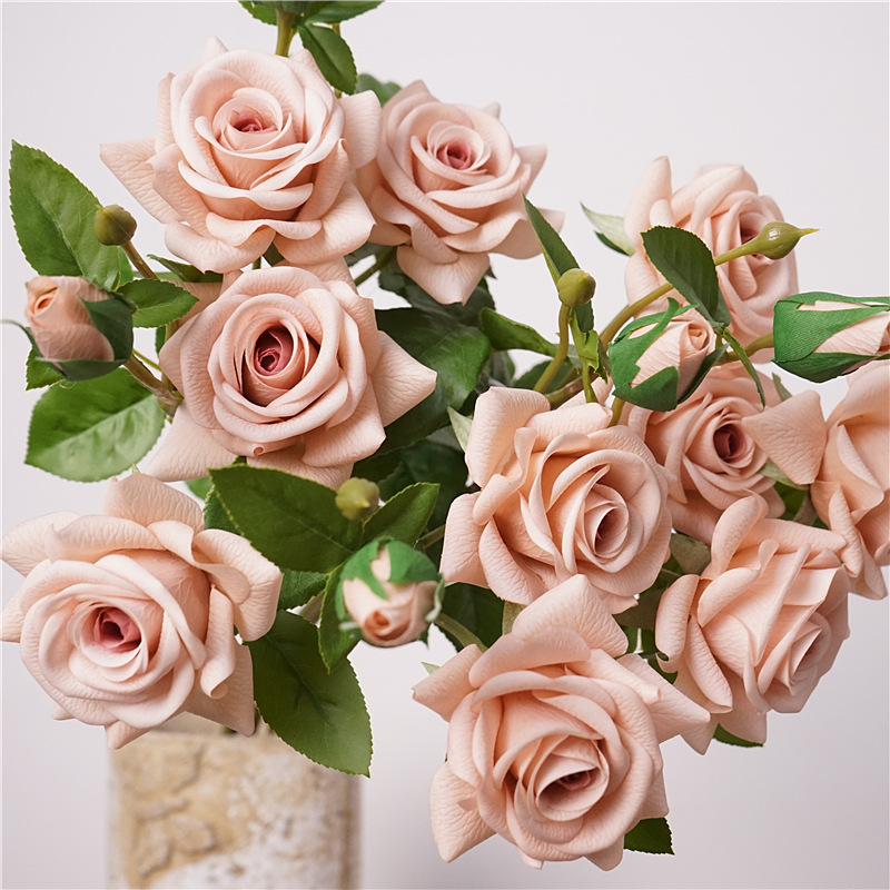 花杆/火把狂欢夜导具/仿真花/仿真花diy发饰/电镀玫瑰花细节图