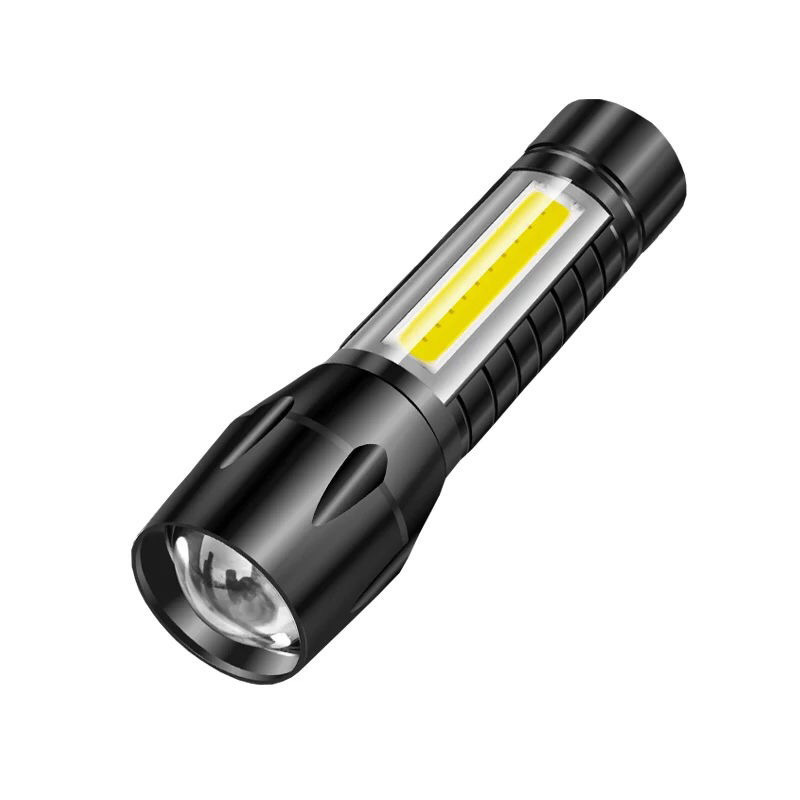 Cross-border charging high-intensity flashlight led outdoor 14500 zoom usb work light cob mini flashlight Item Picture