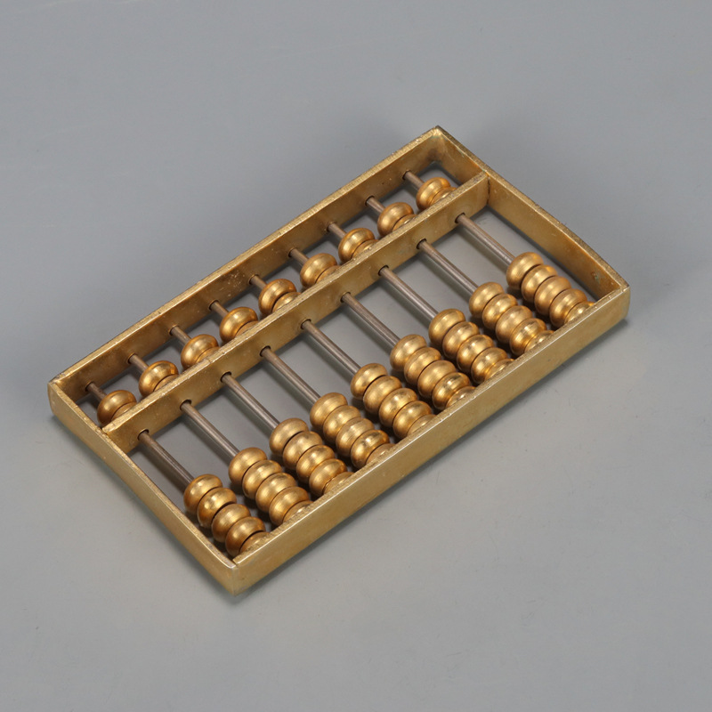 An old-fashioned abacus made of pure copper, a small collectible for antiques Specification image