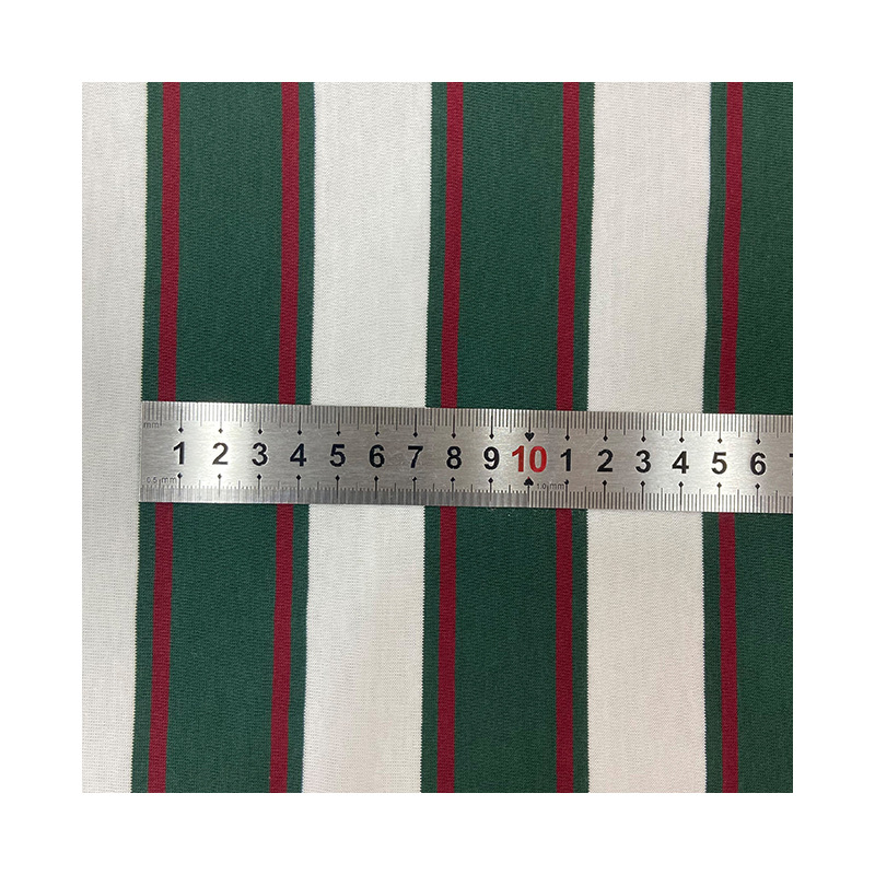 220g trendy brand striped double-yarn fabric 40s cotton double-yarn yarned knitted striped fabric for men's and women's T-shirts Application Scenario