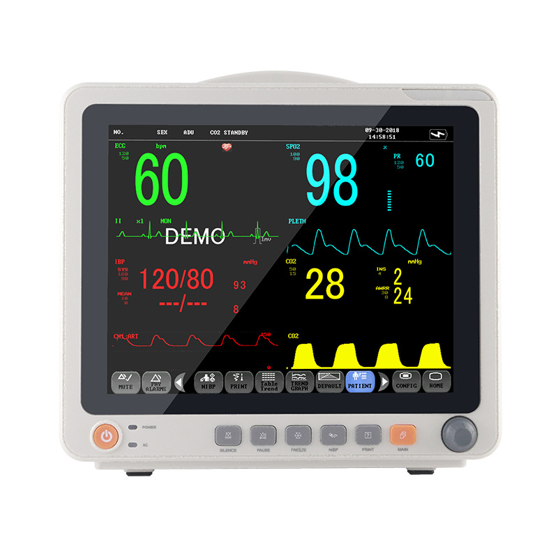 Cross-border exclusive PM12B multi-parameter medical home monitor, portable electrocardiogram monitor for 24-hour monitoring details Picture