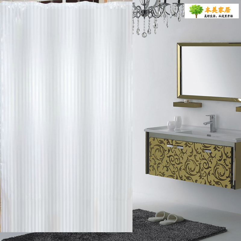 浴帘/浴帘隔断帘/气泡膜/洗手间防水布/跨境产品图