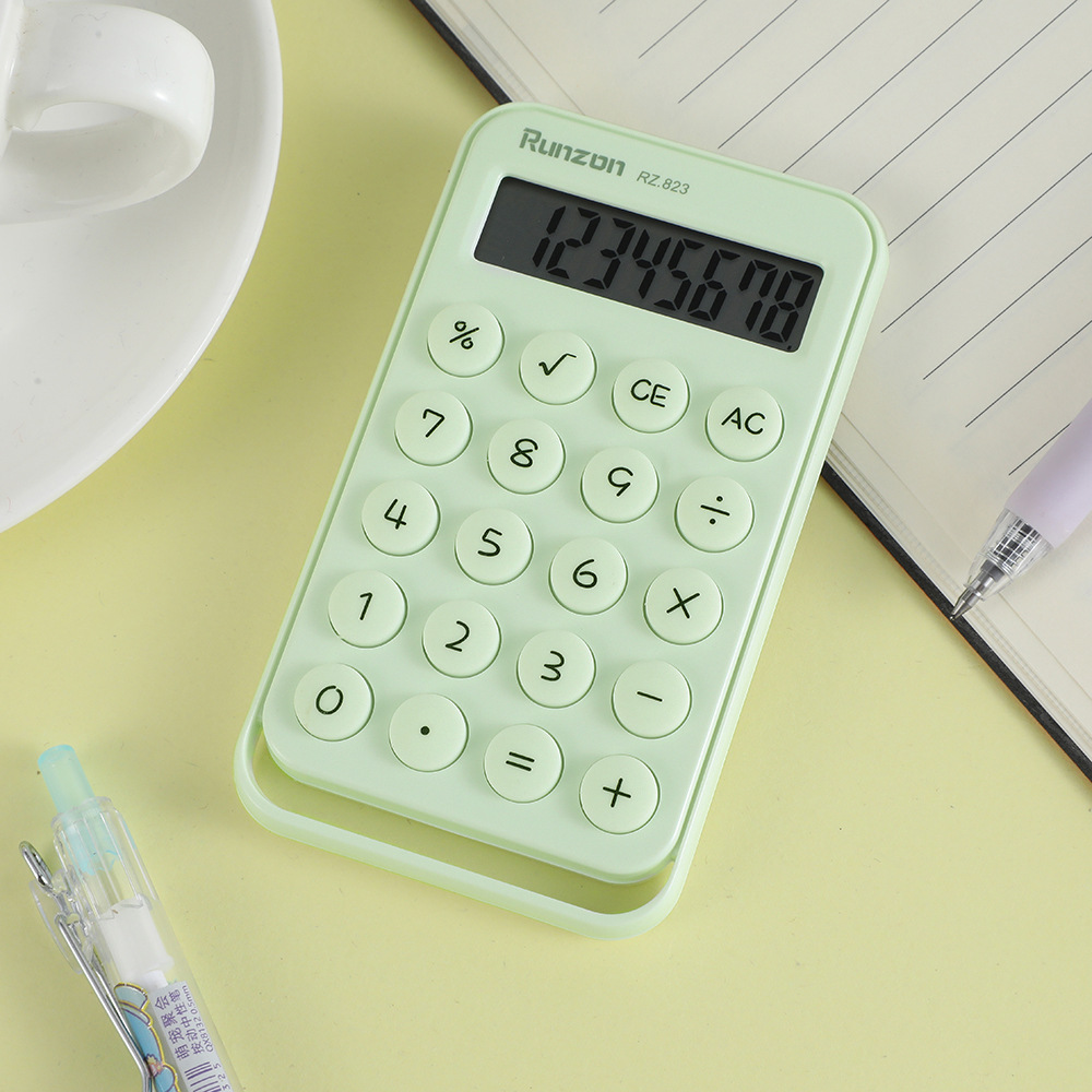 Wholesale of RZ-823 new high-appearance level calculator, mini dopamine color calculator, portable and cute computer Specification drawing