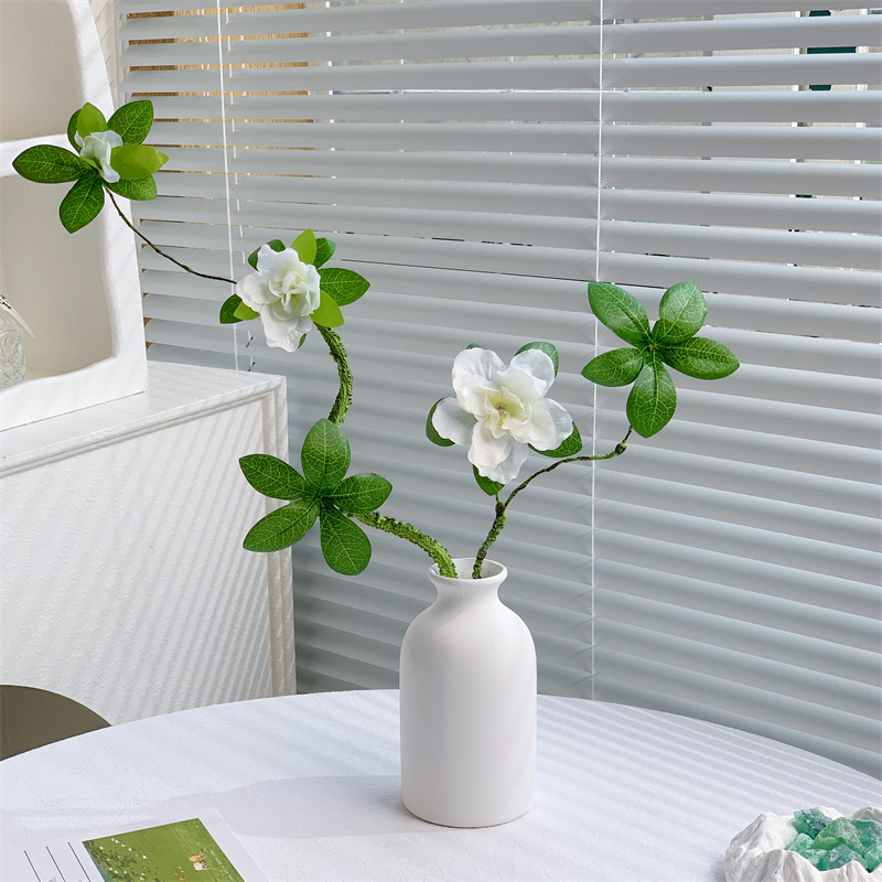 奶油风客厅仿真绿植高端轻奢杜鹃假花仿真花办公室摆件假植物室内