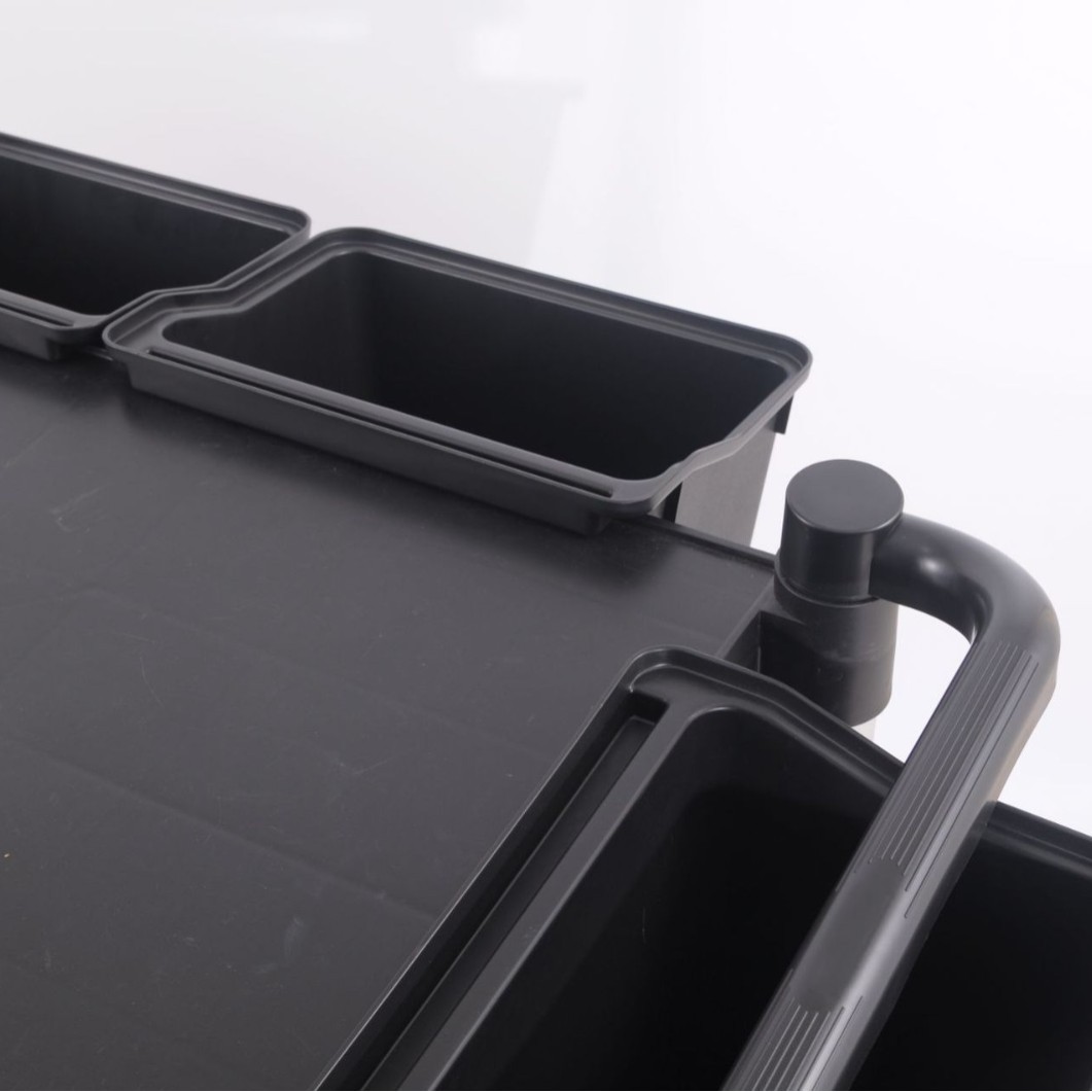 Three-layer plastic food collection cart, hotel food delivery cart, restaurant commercial trolley, restaurant mobile serving cart, beverage cart Application Scenario