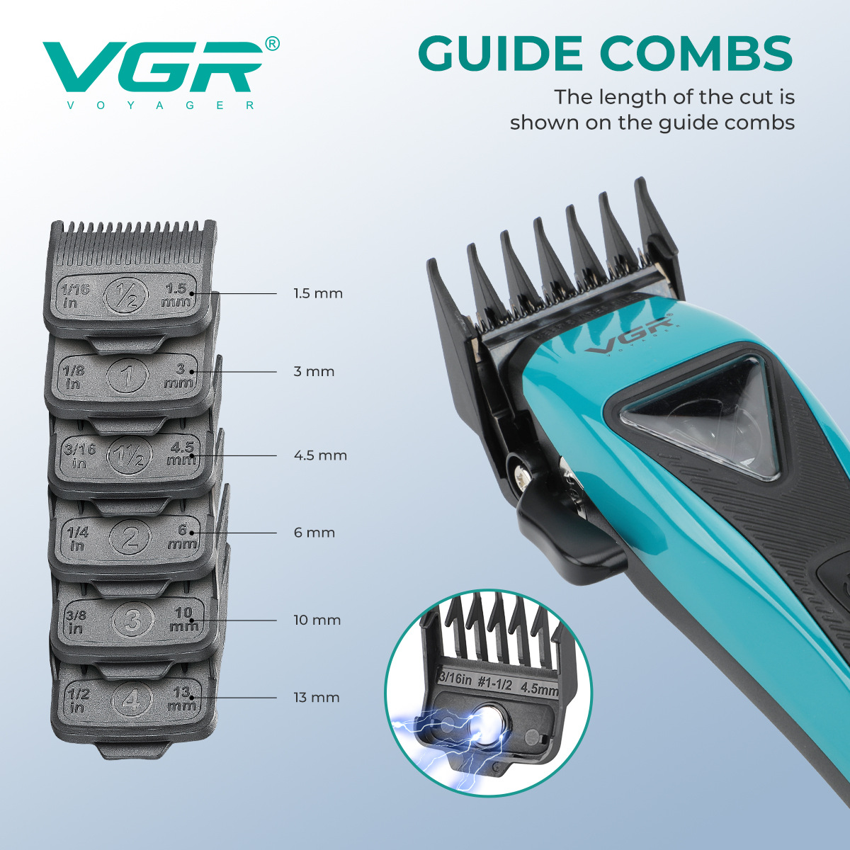 VGR035C Cross-border New intelligent variable-speed electric clipper, professional electric base model, high-speed digital display hair clipper Application Scenario