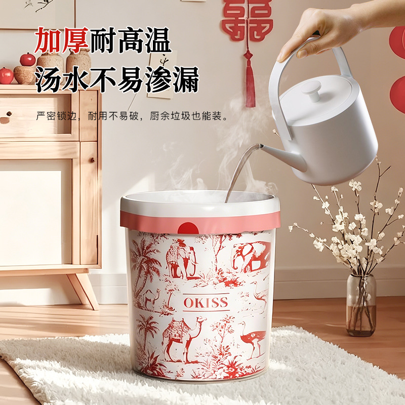 Tear-free, drawstring, enlarged and thickened portable garbage bags, large, durable and sturdy plastic bags for kitchens, living rooms and dormitories details Picture