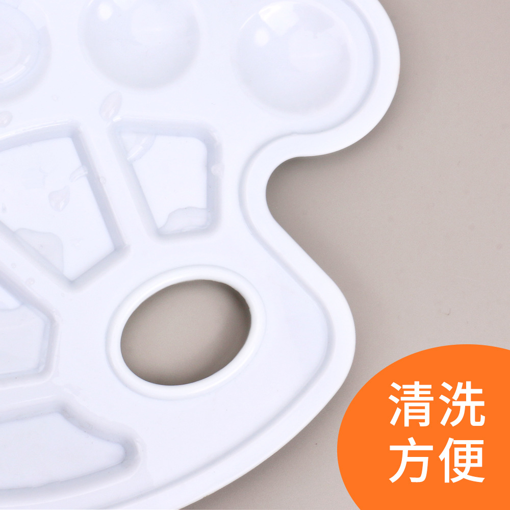 Wholesale of cross-border plastic plum blossom color palettes, 4-hole, 7-hole and 10-hole round color palettes and foot color palettes Item Picture