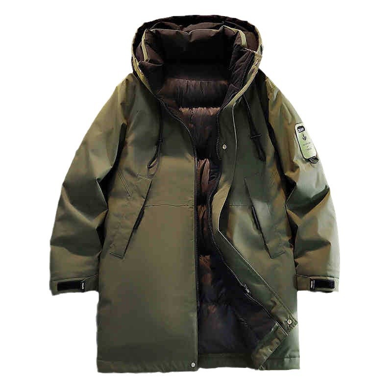 NASA down cotton-padded jacket, men's mid-length military overcoat, winter thickened new cotton-padded jacket, knee-length Northeast thick cotton-padded jacket Item Picture