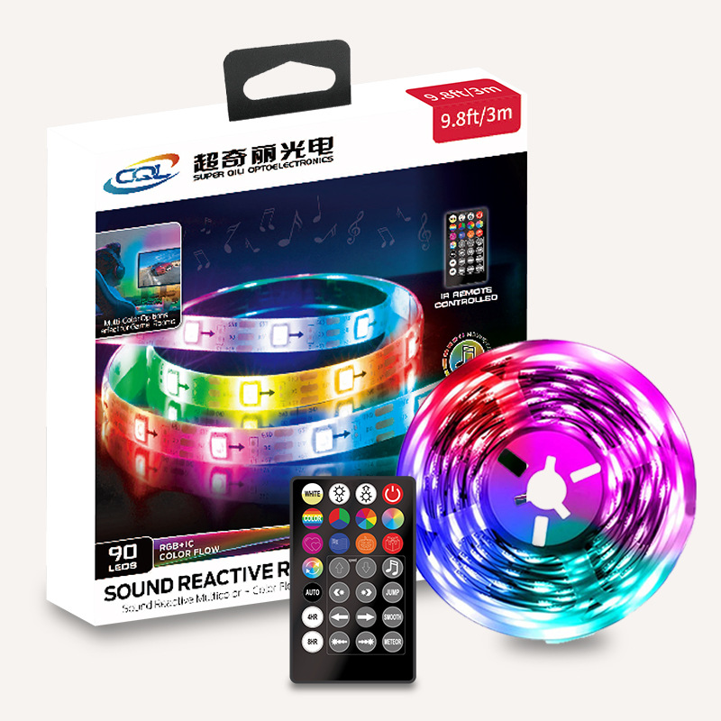 幻彩LED装饰灯带音乐灯RGB+IC灯条套装房间炫酷流水幻彩氛围灯带 Application Scenario