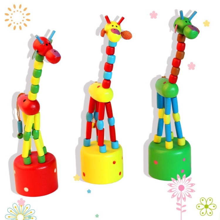 Wooden giraffe animal dolls, creative toys that can twist, small gifts for kindergarten children, student gifts and prizes Specification image