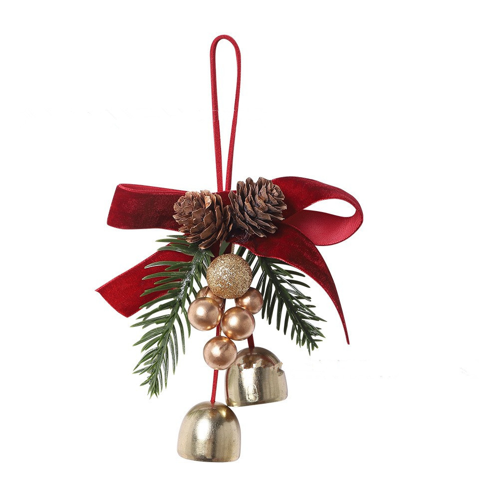 Feliz navidad navidad rojo terciopelo arco navidad campana decoración colgante Item Picture