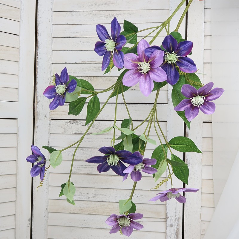 网红仿真英国铁线莲 仿真花家居软装摆件样板间欧式田园客厅餐桌详情图2