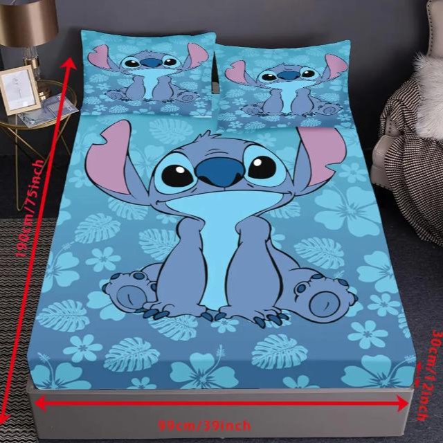 3D数码印花床笠三件套速卖通ebay亚马逊temu代发床上用品磨毛亲肤细节图