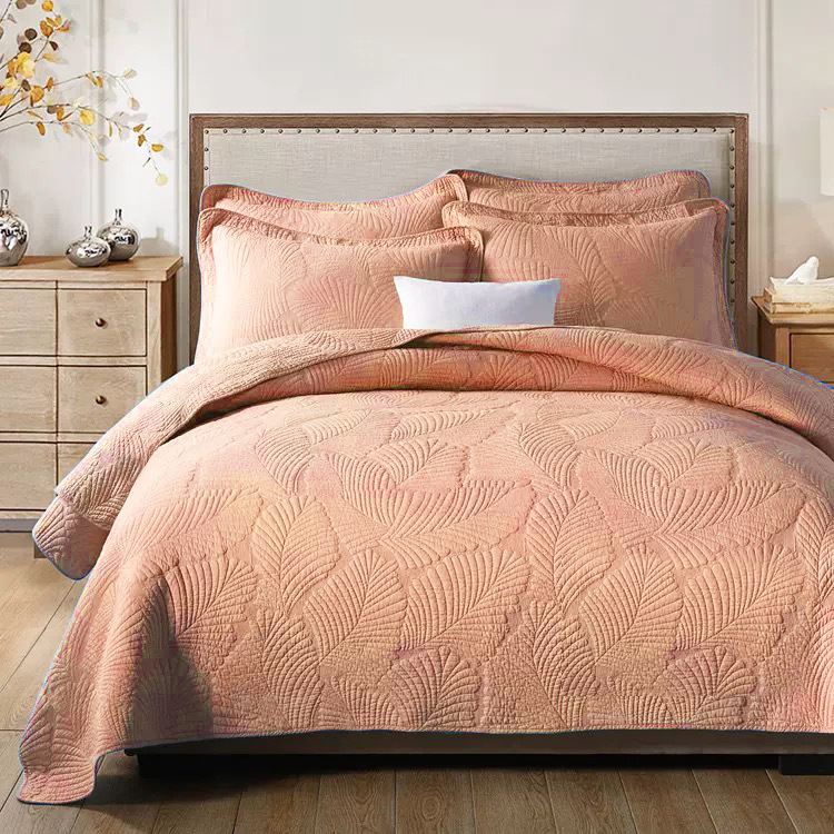 Double-sided embroidered modal bed cover quilt, soft foreign trade plain cotton-padded quilted quilt sheet, bed cover, summer cooling quilt Application Scenario