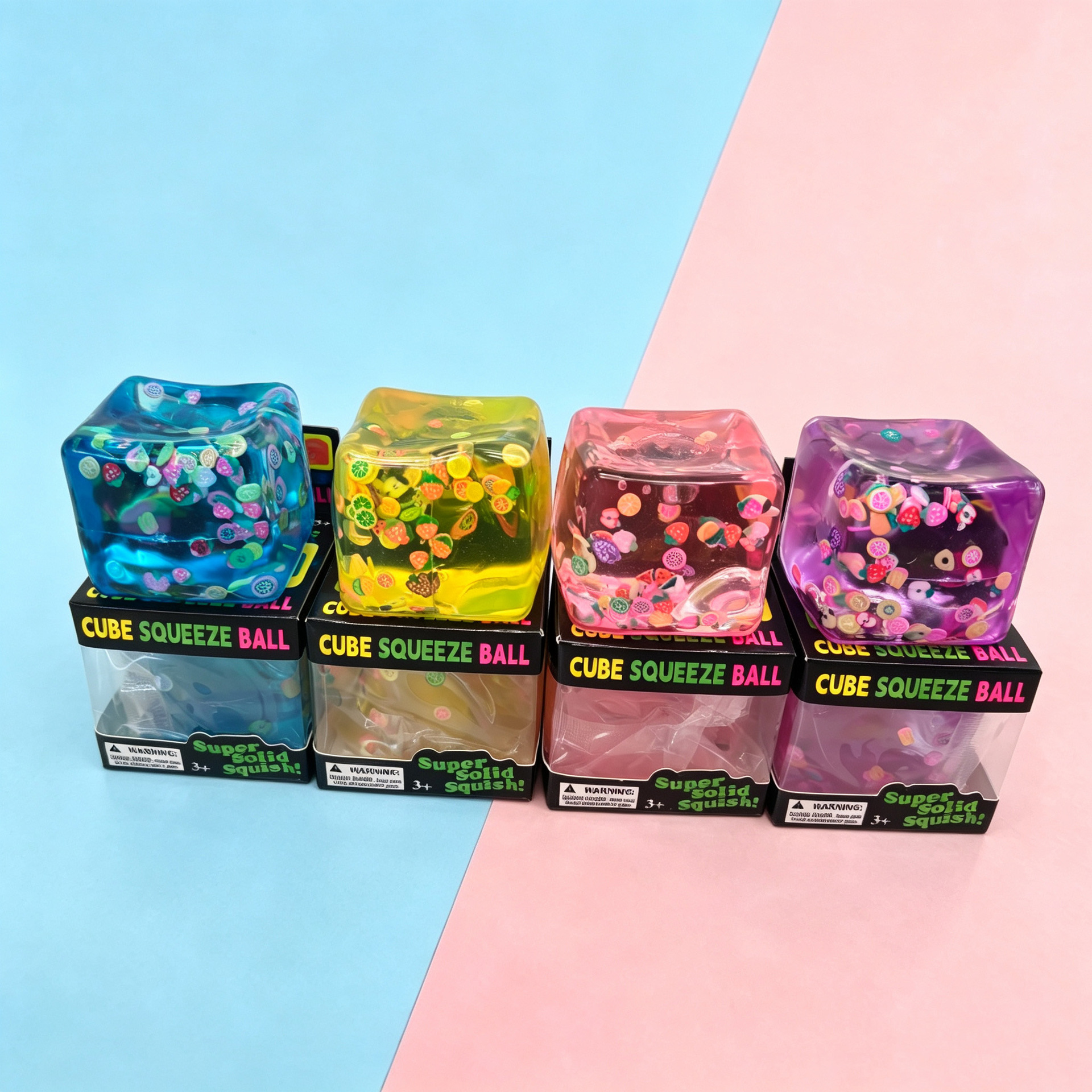 Cross-border same style Xiaohongshu fruit slice square maltose pinch release toy slow rebound toy wholesale new style details Picture