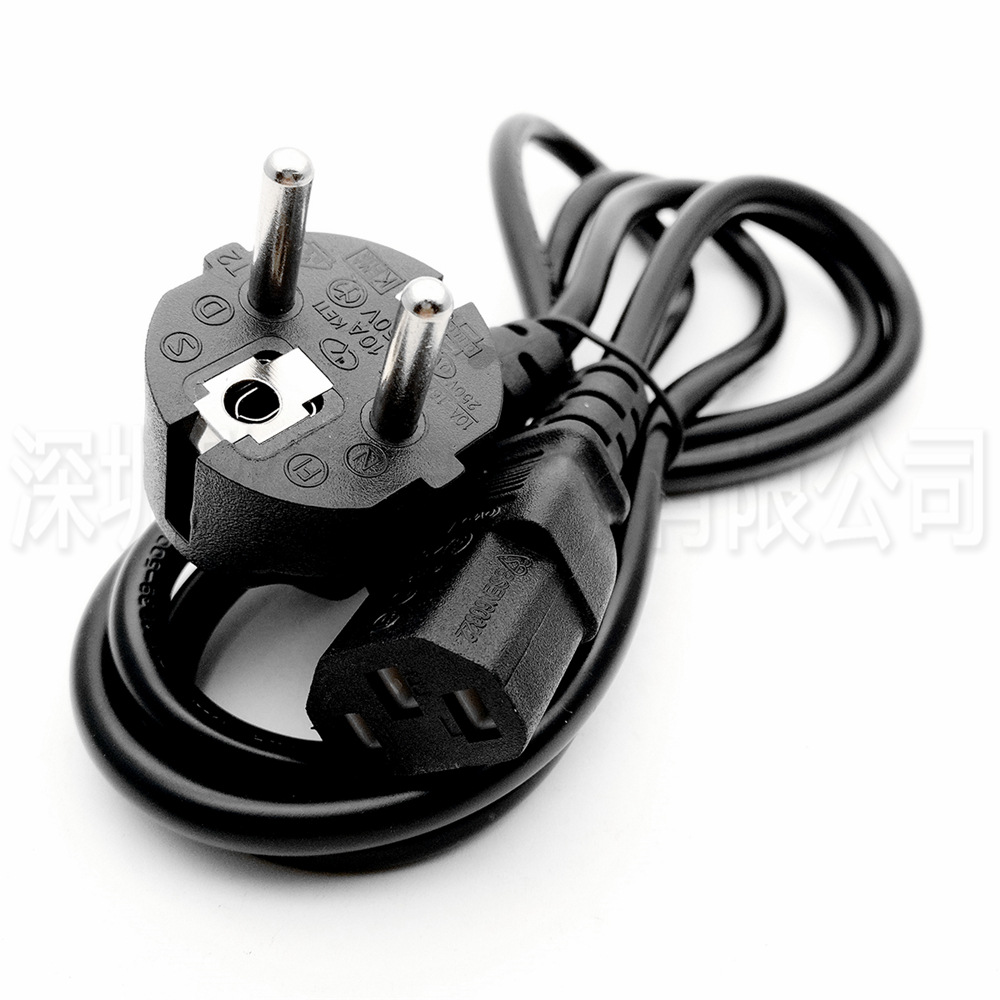 European standard power cord IECC13 extension cord 0.3m, 1M, 1.5m, M2.5, suitable for home appliances, computers, printers, Psus Application Scenario