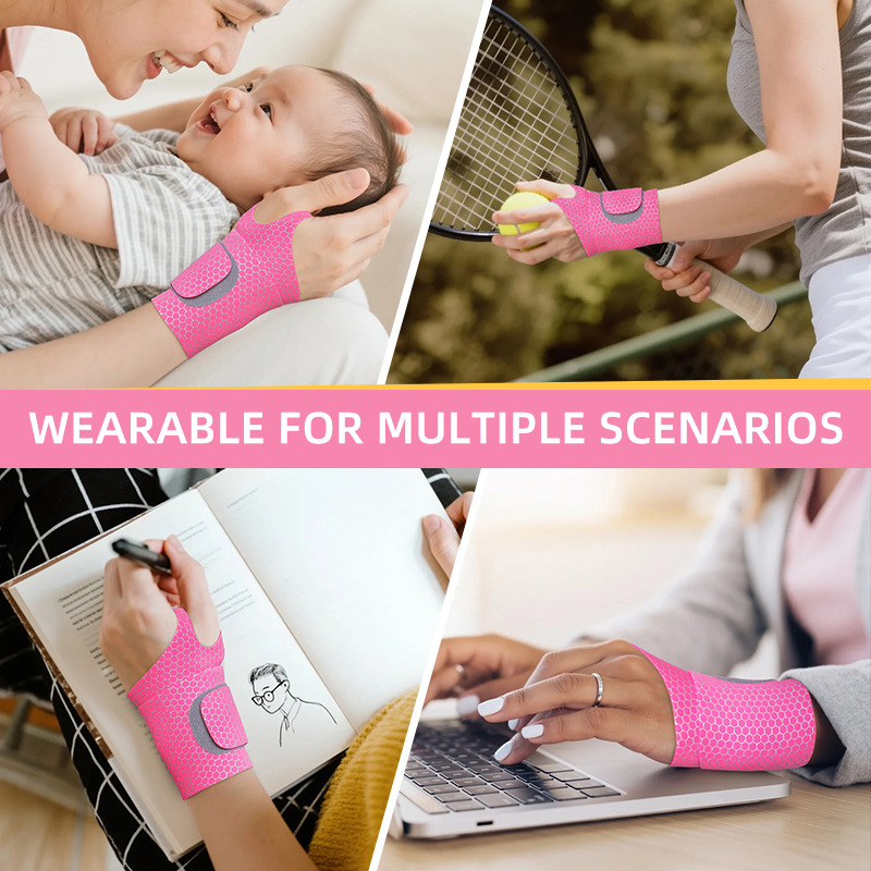 Cross-border honeycomb thin, skin-friendly and breathable wrist guard with a nude-like fit, pressure support and protection for sports, mom's wrist guard and wrist protection equipment Application Scenario