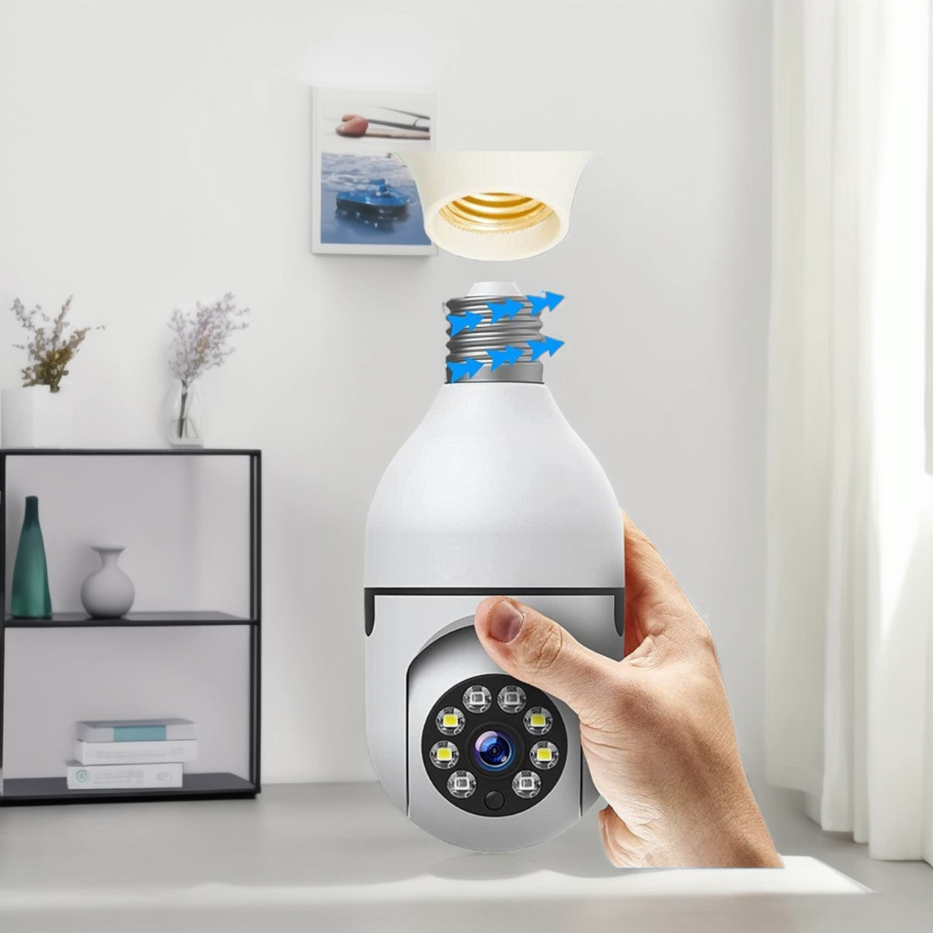 wifi bulb camera 360 mobile alarm 2 million monitoring cross-border camera night vision details Picture