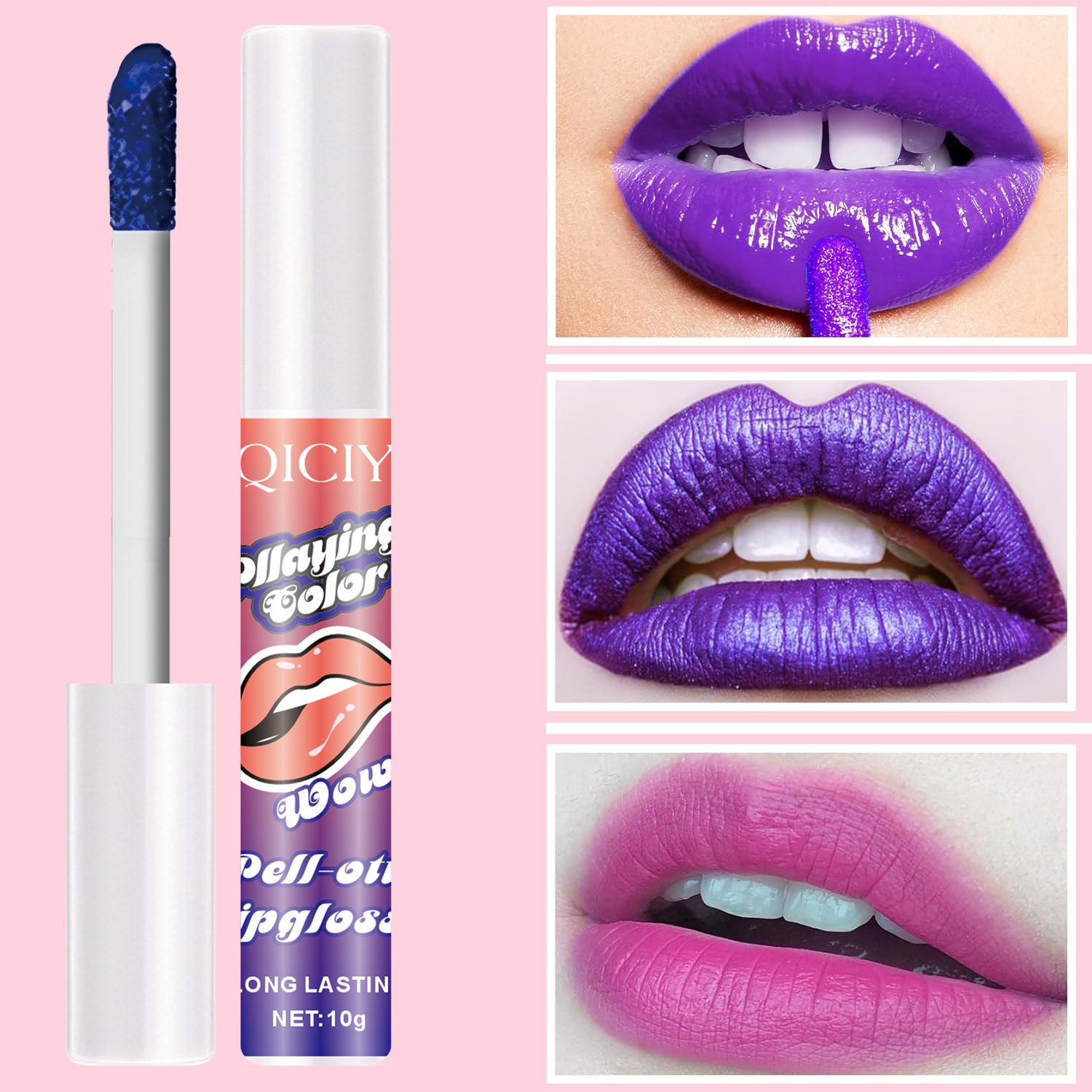 【 Cross-border Exclusive 】QICIY Lip Gloss Matte Lipstick Does not fade or stick to cups 5-piece Lip gloss Set Wholesale Lip gloss