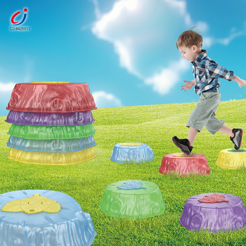 Foreign trade children's sensory integration training: crossing stones with lights, rainbow sensory integration balance board, obstacle crossing games, jumping toys details Picture