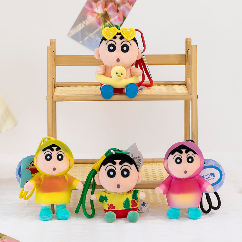 变身龙虾小新毛绒玩具儿童生日礼物背包企鹅小挂件蜜蜂乌龟钥匙扣详情图4