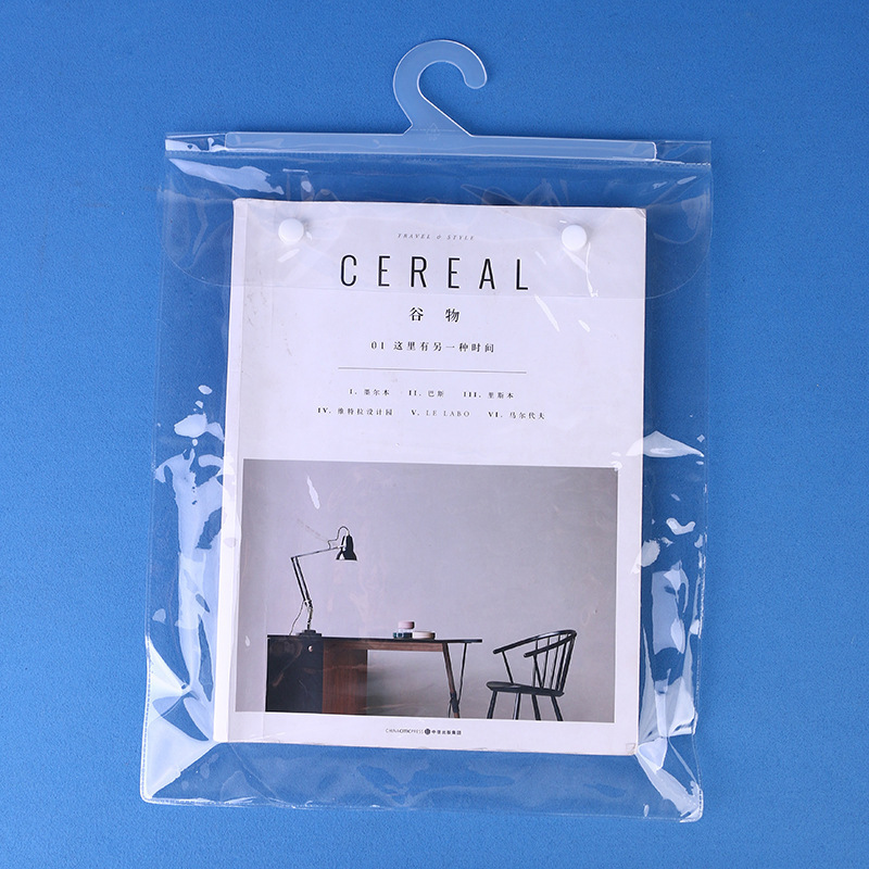 Source factory PVC hook bags, PVC cosmetic bags, PVC cosmetic bags, PVC clothing bags, packaging bags, customized transparent bags Specification image