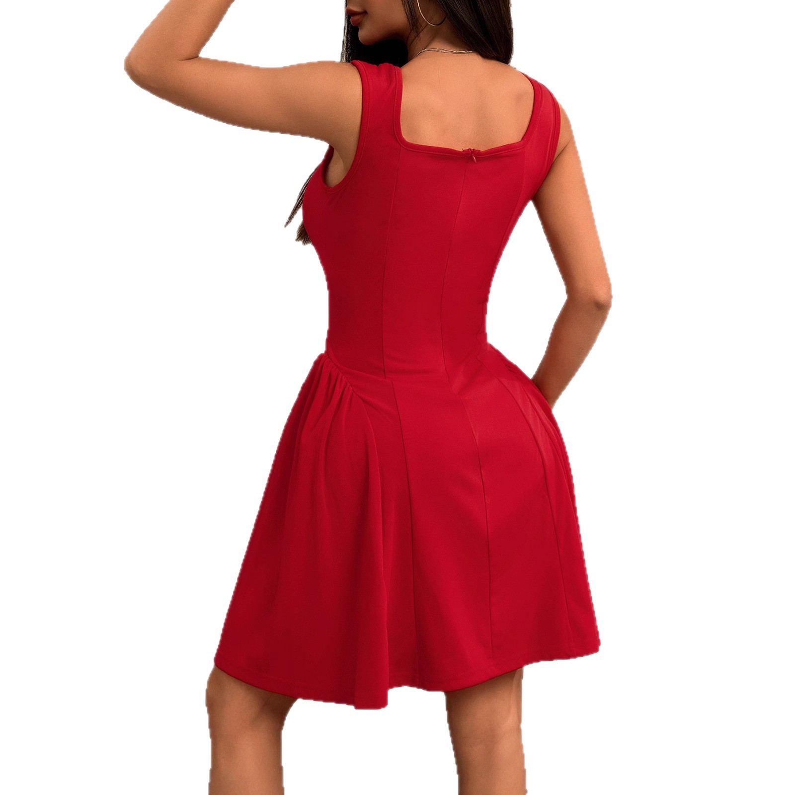 Amazon Cross-border Trade Women's Clothing Summer New Style European and American slim-fit dress, backless sleeveless vest halter dress Y2 Item Picture